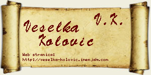 Veselka Kolović vizit kartica